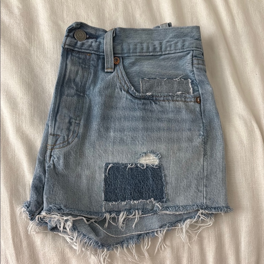 Levi's Light Blue Denim Cutoff Shorts